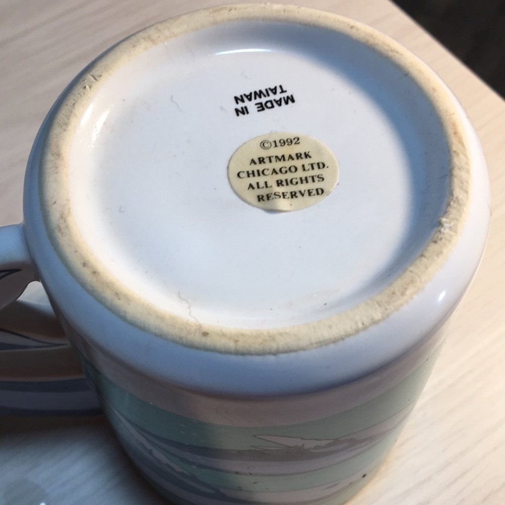 1992 Vintage Whale Tail Handle Coffee Mug - Picture 5 of 13